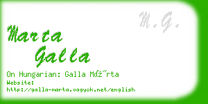 marta galla business card